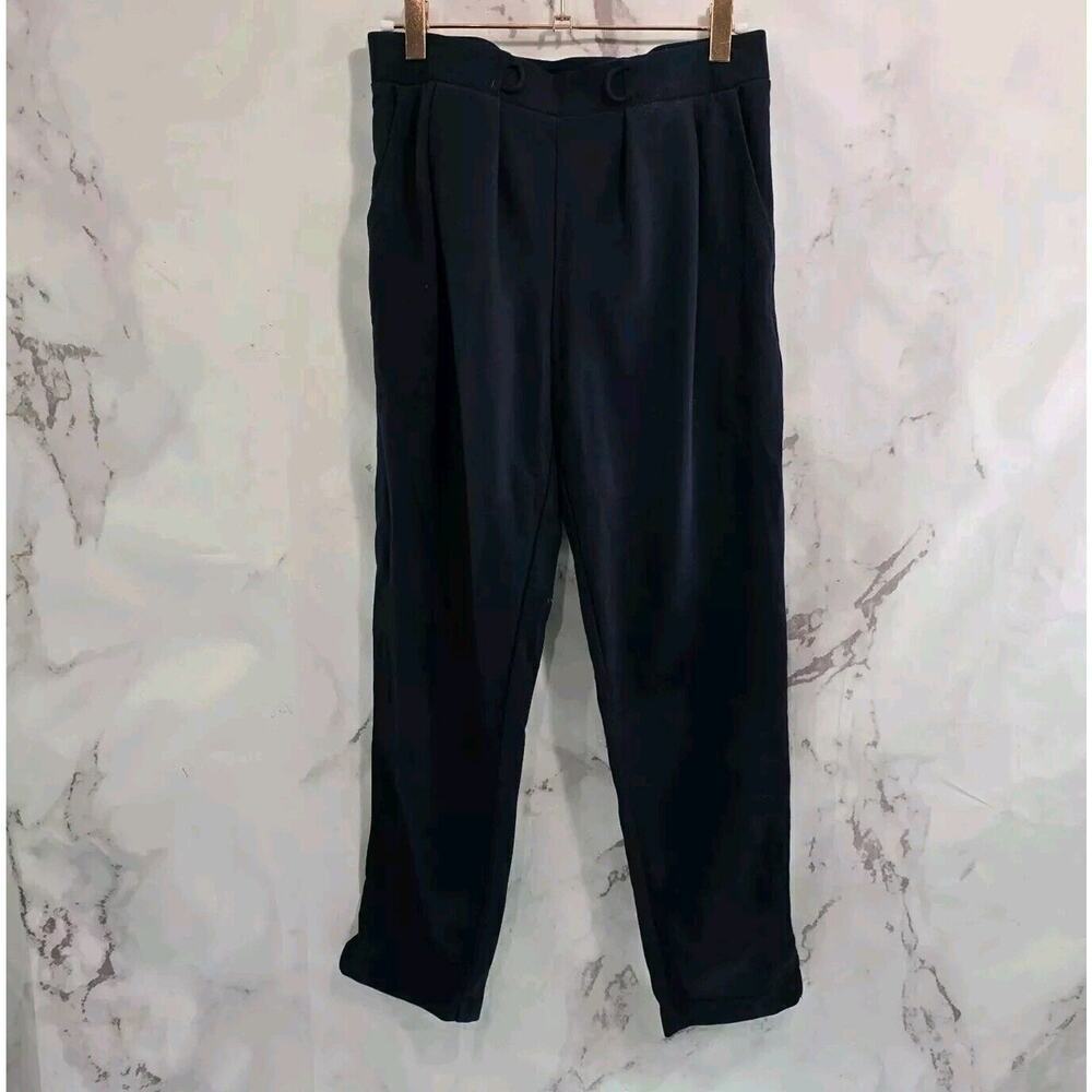 Betabrand Pant Womens Small Petite Blue High Rise Ponte Skinny Crop Navy Chino